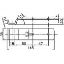 SPP - counter holder, Z-01A, 145 mm, galvanized