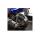Lashing strap motorcycle rear wheel attachment