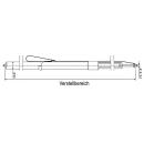 Round locking bar aluminum 2100-2550mm rod rail