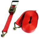 Lashing strap 2500 daN width 50mm FE 0.5m LE 9.5m wire hook