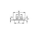 Rod lashing rail with PVC protective border 3000 mm x 43 mm