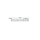 Lashing rail aluminum blank, drilled 300 x 30 x 11