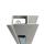 Built-in bolt lock on the left, with stop, 400 mm aluminum anodized