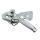 Pendulum lock on the right, 210 mm, with spring lock, for screwing on