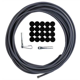 Fastening set for tarpaulins 20m expander rope, 40 round buttons, 2 rope terminations