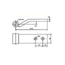 Cranked hinge, galv. detachable 117mm long