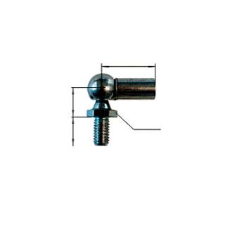 Angle heads (steel) for gas springs, gas pressure springs (B) M14 / (F) M14 x 1.5 / (A) 45 mm / SW16