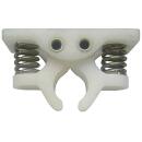 Jaw part for door holder, white, plastic