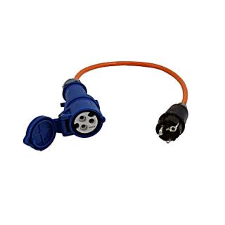 Adapter cable CEE coupling / Schuko plug 15000 mm