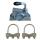 Clamp Ø 48 mm & clamp holder Ø 70 mm galvanized steel.