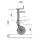 Support wheel 1500 kg farm wagon semi-automatic, primed