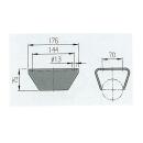 AL-KO flange farm cart support wheel primed 175x75 mm