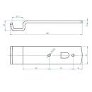 Counterholder toggle fastener straight galv.