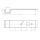 Counterholder toggle fastener straight galv.