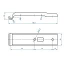 Counterholder tension lock cranked, galv.