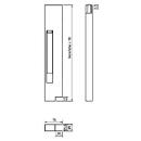 Drop side locks without stop, anodized aluminum 400 mm left