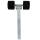 Fixed support square tube 2 wobble rollers 34 x 34 x 400 mm