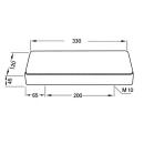 Front support cushion PUR foam 330 x 119 x 43 mm