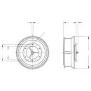Rotating roof fan, plastic, Ø 250 mm