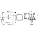 Coupling ball screw-on plate 83/56 - 200 kg