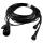 Cable set 6 meters with PVC connector, 13-pin with outlet for DC connection.