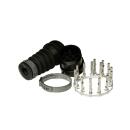 15-pin, bayonet connector including contacts and black...