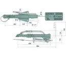 V-brake type 161 S dead center handbrake lever
