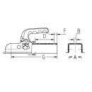 Knott K 7.5 version M drawbar, angular 70 mm