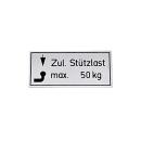 Support load signs adhesive film for cars 65x30 mm max....