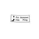 Support load signs adhesive film for cars 65x30 mm max....