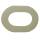 Plastic washer for oval eyelets, transparent