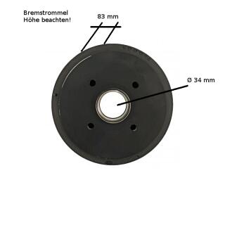 Knott brake drum: 200 x 50, RA: 100 x 4 hole type 20-2425 / 1