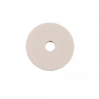 Rivet pad made of strap material, 18 mm, color: beige