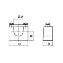 Pair of bearing shells for welding 145.S pin 45 mm