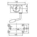 Winterhoff cast support wheel holder Ø 48 mm with...