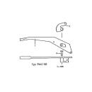 Peitz handbrake lever PAV-SR bolt X dimension 31 mm, L 450mm