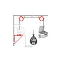 Wall bracket with pulleys for cable winches up to 500 kg