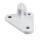 Three-hole tarpaulin hook, plastic, white