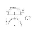 De Haan - mudguard for single-axle vehicles HR 2686, H 2614/12, W 260 / S 860 mm