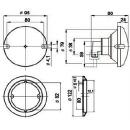 Flashing light 710/2-W, yellow lens, clear glass, central...