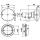 Rear fog light, SN 710-W, clear glass, central plug, angled