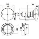 Reversing light, W 710-W, clear glass, angled central plug