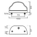 Regpoint license plate light with red cap